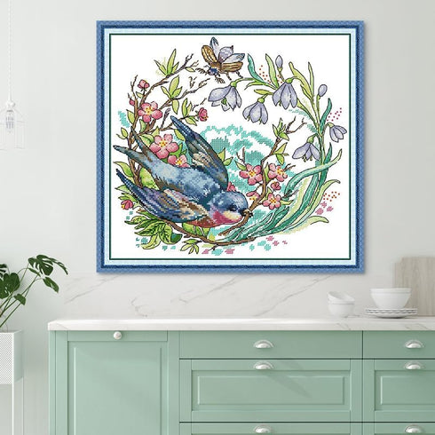 Rosyfoxes Cross Stitch Kits Stamped Full Range of Embroidery Starter Kits for Beginners and Adults?Cross Stitch Patterns DIY 11CT 3 Strands -Print...