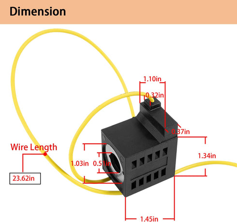 10226-08 Solenoid Coil, for 10 vDC Hydraulic Power Unit,1/2 Hole, Single Lead Wire, Dump Trailer Hydraulic Solenoid Fits Valve Stem Series 08 80 8...