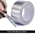 Glass Fiber Cloth Aluminum Foil Tape, Fireproof Self-Adhesive Tape High Temperature Leak Proof Tin Foil Duct Tape Seal Pipe Insulation Tear Resist...
