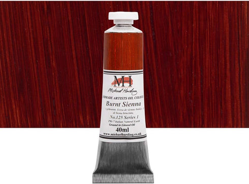 Michael Harding Artist Oil Colours, Burnt Sienna, 40ml Tube, 12540...