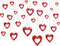 JOZON 40 Pieces Valentine's Day Glitter Heart Foil Hanging Decorations Red Hearts Hanging Ornaments Party Supplies for Indoor Outdoor Valentines B...