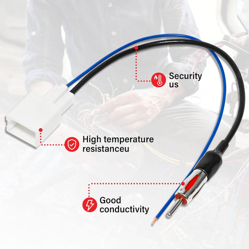 RED WOLF Aftermarket Stereo Radio Antenna Adapter Wire Harness Replacement for 2010-2019 Toyota 4 Runner Tacoma Corolla, Subaru 2005-2016 Antenna ...
