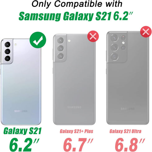IKAZZ for Galaxy S21 Case(Not for S21 Plus or Ultra),Military Grade Shockproof Heavy Duty Protective Phone Case Pass 16ft Drop Test with Magnetic ...