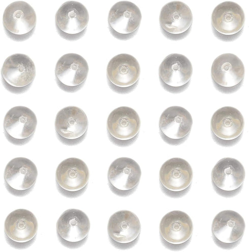 NCB 200pcs 6mm Loose Beads for Jewelry Making, Natural Semi Precious Beads Round Smooth Gemstones Spacer Beads Charms for Necklaces Bracelets (Cle...
