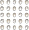 NCB 200pcs 6mm Loose Beads for Jewelry Making, Natural Semi Precious Beads Round Smooth Gemstones Spacer Beads Charms for Necklaces Bracelets (Cle...