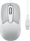 Perixx PERIMICE-209M 3 Button USB Wired Mouse - Optical - 1000 DPI - 5.9 Ft Cable - Beige...