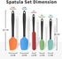 Silicone Spatula Set of 5,High Temperature Resistant, Food Grade Silicone, Dishwasher Safe, for Baking cooking (Colorful)...
