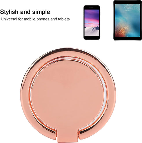 Phone Ring Holder, Mobile Phone Finger Ring Grip 360 Adjustable Metal Phone Holder Magnetic Car Mount for Mobile Phones and Tablets(Rose Gold)...