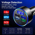 5 Port Car Charger Cigarette Lighter USB Charger LED Voltage Monitor (4USB+PD) Cigarette Lighter Adapter USB C Compatible with Android/iPhone and ...