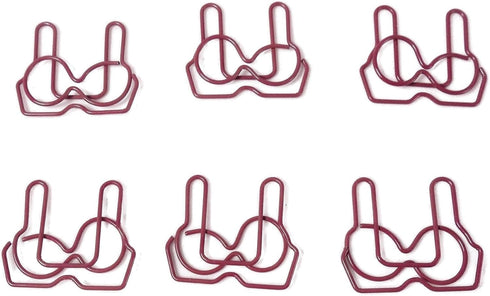 100 Count Bra Bikini Shaped Paper Clips Great for Paper Clip Collectors or Office Gift - Comes in Round Tin with Lid and Gift Box - Pink...