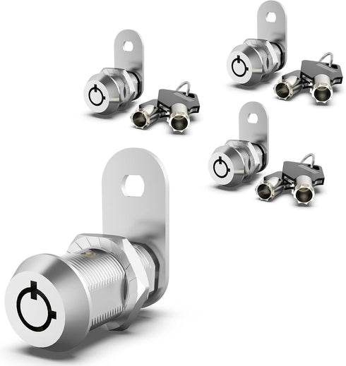 3 Pack Cabinet Locks with Keys, 5/8" Cam Lock, RV Compartment Storage Locks RV Locks for Storage Door Drawer Tool Box Locks, Zinc Alloy...
