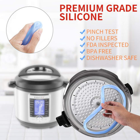 Silicone Sealing Ring for Instant Pot 8Qt, Fits Instant Pot 8 Quart Duo, Lux 8 Quart, Duo Plus, Ultra,Viva, RIO, Pro, Savory Sky Blue & Sweet Cher...