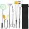 7 in 1 Aquarium Aquascaping Tools Kits,Stainless Steel Aquarium Plant Tools Tweezers Scissors Scrapers for Aquarium Tank Clean Fish Tank Aquascape...