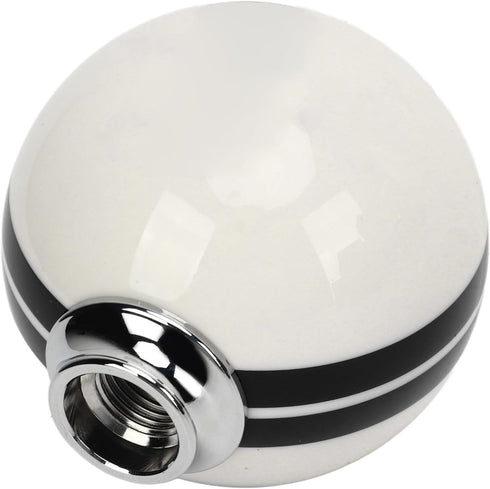 Fydun 5 Speed Round Ball Shift Knob Manual Transmission Shifter Lever Stick Head Knob for Mustang 1967 to 2018 (White Black)...
