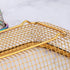 Kitchen Drawer Organizer, BuyGo Stainless Steel Storage Container Gold Metal Cabinet Storage Basket for Holding Silverware Kitchen Utensil, Pack o...