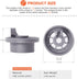 165314 Dishwasher Lower Rack Wheels by Beaquicy - Upgrade 8 Pack - Fit for Bosch Kenmore Dishwasher SHE43, SHE33, S35K, 630163 series - Replace 420198 423232 AP2802428 PS3439123 EAP3439123 PS8697067