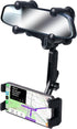 Large Rearview Mirror Phone Holder, The New car Mobile Phone Holder for Car 360°Rotatable and Retractable?Upgraded Four Corners Fixed Anti-Shake M...