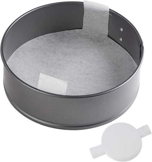 GeeRic 100 Pcs Baking Parchment Paper, 8 inch Round Cake Pan Liner with Lift Tab, Non-Stick Precut Baking Parchment for Baking Cookies, Bread (Whi...