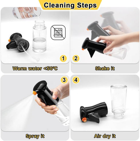 Olive Oil Sprayer for Cooking- 200ml Rotatable Nozzle Olive Oil Spray Bottle Premium Oil Mister with Brush Oil Spritzer for Air Fryer, BBQ, Salad,...