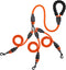 Heavy Duty Three Dog Leash, 3 Dog Leash No Tangle Detachable 360° Swivel Device, Multiple Dog Leash with Padded Handle, for Walking and Training T...