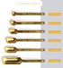 2lbDepot Gold Measuring Spoons Set of 7 Includes Bonus Leveler, for Baking/Cooking, Premium Kitchen use Stainless Steel Teaspoons, Rust Proof, Nar...