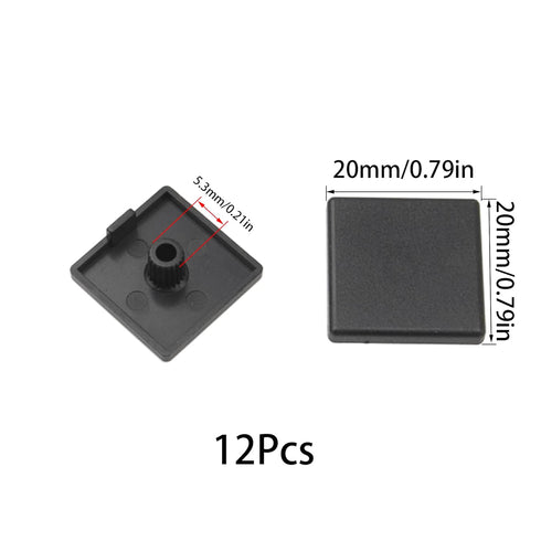 12Pcs 2020 Series European Standard Aluminum Profile End Cap T-Slot Aluminum Profile Accessories...