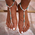 Boho Anklet Chain Turquoise Barefoot Sandals Beaded Foot Ankle Chain Beach Toe Ring Foot Chain for Women(2PCS)...