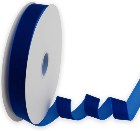 Nylon Velvet Ribbon Single Faced,1 Inch X 25Yards Spool (Royal Blue)...