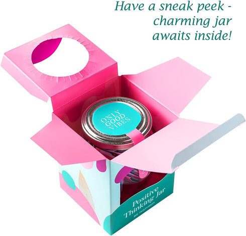 Only Good Vibes Positive Thinking Jar tracks your challenges and goals, gives positive boost and motivates you, your friends and others that you c...
