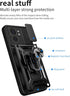 CCSmall for Motorola Edge 40 Case with Slide Camera Cover for Men, Military Grade Drop Protective Phone Cover Case with Ring Kickstand for Motorol...
