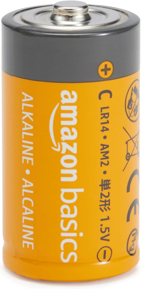 Amazon Basics 12-Pack C Cell Alkaline All-Purpose Batteries, 1.5 Volt, 5-Year Shelf Life...