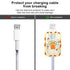 Lovely Cable Protector for iPhone 18W/20W Charger Wave Edge Cute Kawaii Cartoon Brown Bear Design,Clear Data Line Cable USB Wire Cord Saver Charge...