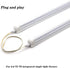 T5 T8 Extension Cords, 2ft Conenctor Cord, 3-Prong Extended Power Cable for Integrated LED Tube Light, Single LED Shop Garage Light Fixture, Under...