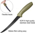Swiss+Tech 9" Fillet Knife for Fish, Fishing Knife for Filleting and Boning, with Floating Foam Handle&Protective Sheath...