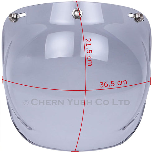 Motorcycle Helmet Bubble Shield Visor (Light Smoke)...