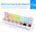 2 PCS Weekly Pill Organizer Arthritis Friendly Travel 7 Day Pill Box Vitamin Case with Spring Open Design and Storage Case Large Compartment to Ho...