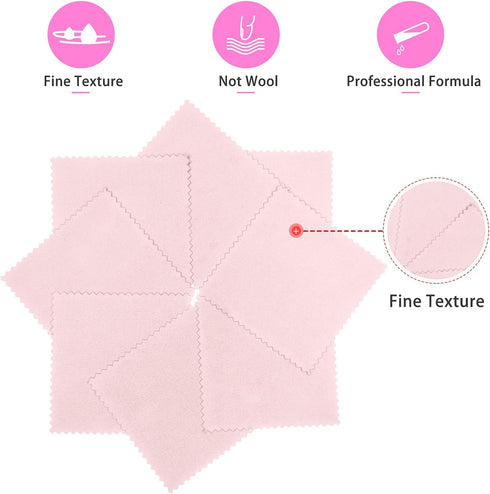 CATIFLIN 100pcs Jewelry Cleaning Cloth, Silver Polishing Cloth Individually Wrapped, Small Jewelry Polishing Cloth for Sterling Silver, Gold, Plat...