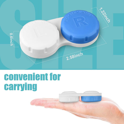 12PCS Colorful Contact Lens Case, Immersion Kit, Leak-Proof Packaging, Suitable for Outdoor Mini Case Screw Top...