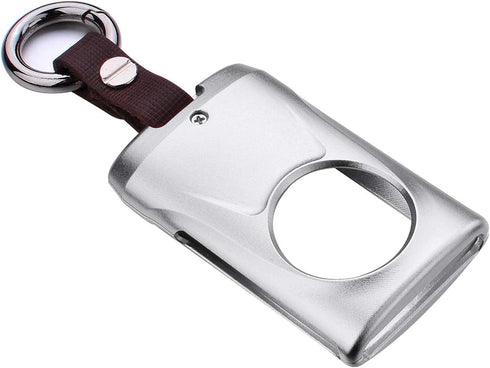 Royalfox 4 5 6 Buttons Luxury Aluminum Metal Key Fob case Cover for Cadillac SRX DTS STS XTS CTS Escalade ,Chevrolet C7 Corvette Silver...