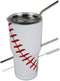 Urbanifi Baseball Tumbler 30 oz Cup with Straw, Lid, and Cleaner Gift for Mom Men Sports Travel Coffee Mug, Stainless Steel, Insulated, Powder Coa...