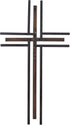 Dicksons Galvanized Look Double Layer 16 inch Decorative Metal Decorative Hanging Wall Cross...