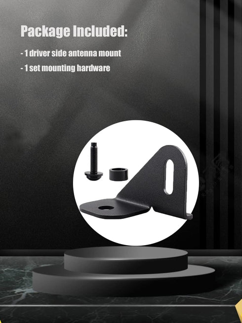 JL Antenna Mount Driver Side CB Antenna Mount, DarSeity Steel Radio Holder Mounting Bracket for Jeep Wrangler JL JLU / Jeep Gladiator JT 2018-2023...