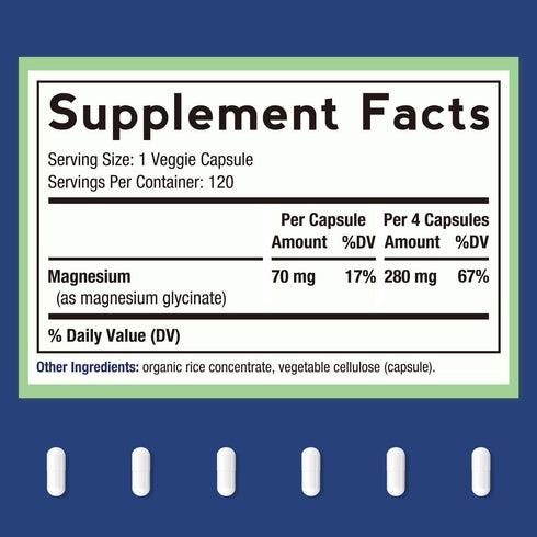 Doctor’s Recipes Magnesium Glycinate, 70 mg Elemental Magnesium, Chelated & Non Buffered, Highly Absorbable, for Kids & Adults, for Relaxation & S...