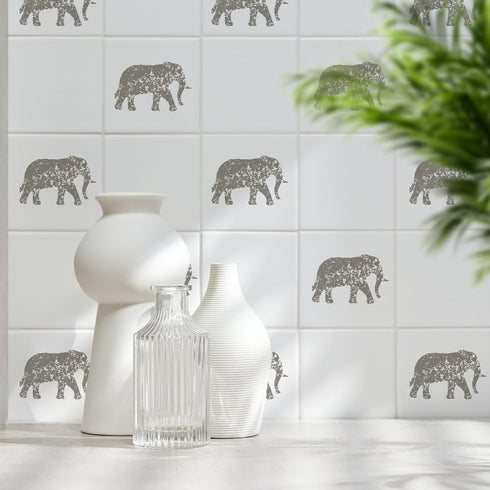 Elephant Stencil, 4-Inch, Beautiful Design, Quality Reusable Stencil for Painting, Crafts, and Decor for Walls, Fabric & Furniture, Recyclable DIY...