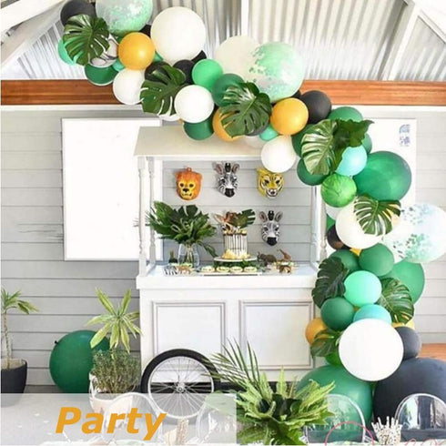 Hopeak Artificial Palm Leaves 24 Pieces Large Palm Leaves for Hawaiian Luau Party Jungle Beach Theme Party Birthday Table and Wall Decorations...