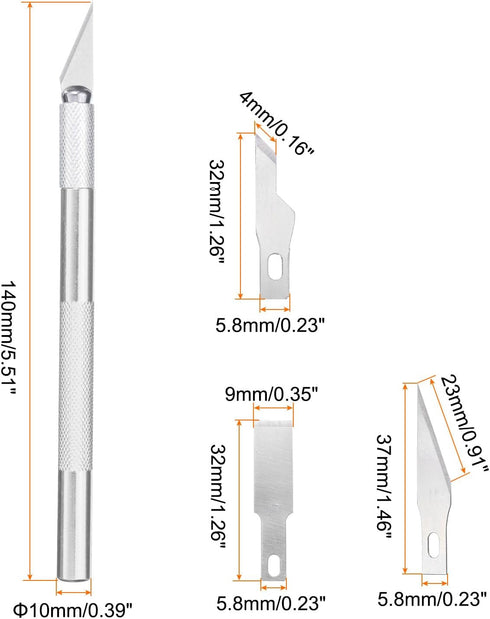 (6" x 8") A5 Cutting Mat, Exacto Knife Precision Carving Craft Hobby Knife Kit (#11#16#17) for DIY Art Work Cutting, Hobby, Stencil, Scrapbooking...