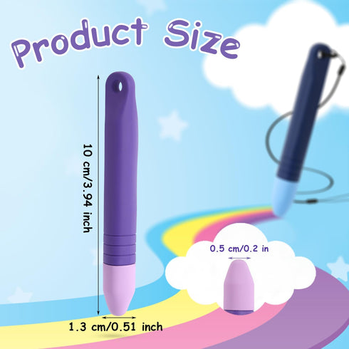 2pcs Kid-Friendly Stylus Pens for Touchscreen, Crayon Stylus Pen & Tethers Anti-Rolling Children's Touch Screen Stylus Capacitive Tablet Stylus fo...