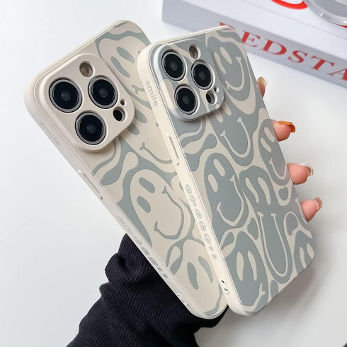 KERZZIL Cute Funny Face Phone Case Compatible with iPhone 14 Pro Max,Liquid Silicone Girly Cases,Cartoon Grimace Soft Gel Rubber Full-Body Protect...