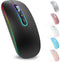 cimetech Bluetooth Mouse, Wireless Rechargeable Mouse, LED Silent Computer Mice with Dual Mode (Bluetooth 5.1 and 2.4G), Compatible with iPad, Lap...