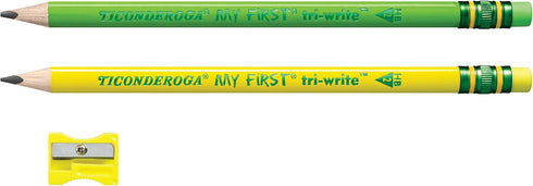 Ticonderoga My First Tri-Write Wood-Cased Pencils, Neon Assorted, 2 Count...
